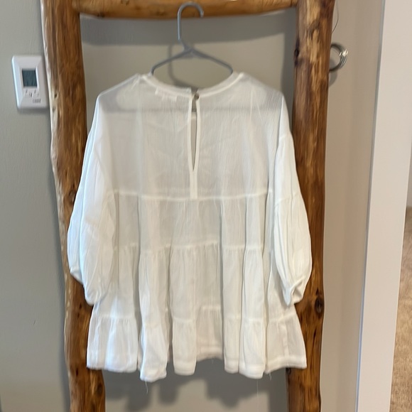 White sheer babydoll top - Picture 2 of 2